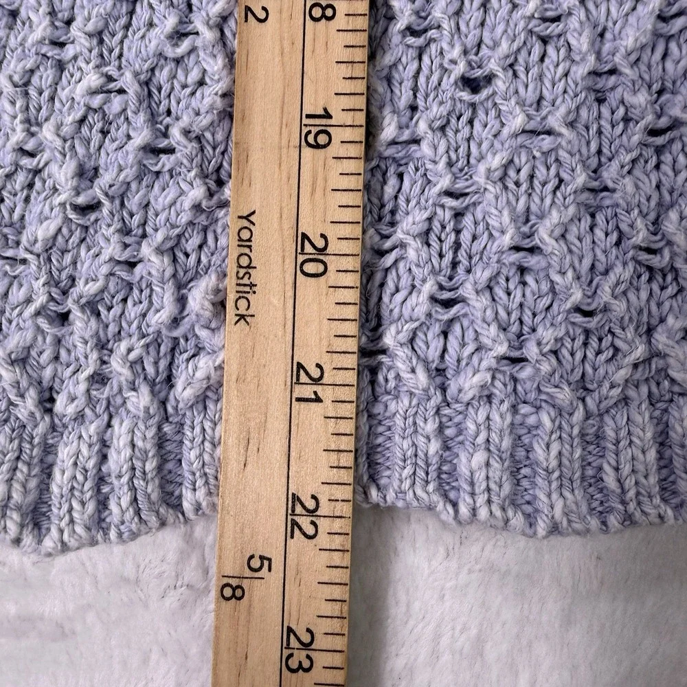 Pilcro by Anthropologie Sweater Womens S Purple Christian Relaxed Fit‎ Textured